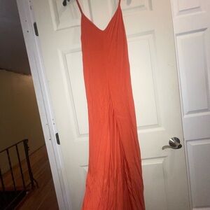 Casual spaghetti strap open Tunic with front slit